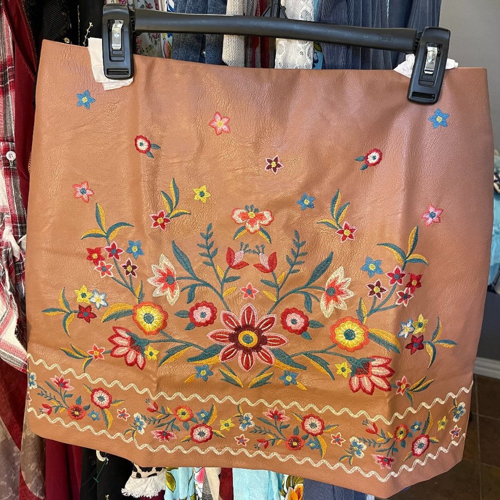 Umgee-Vegan Leather Mini Skirt - NEW!!!!